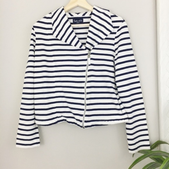 SPLENDID Vista Stripe Moto Jacket M - Picture 3 of 9